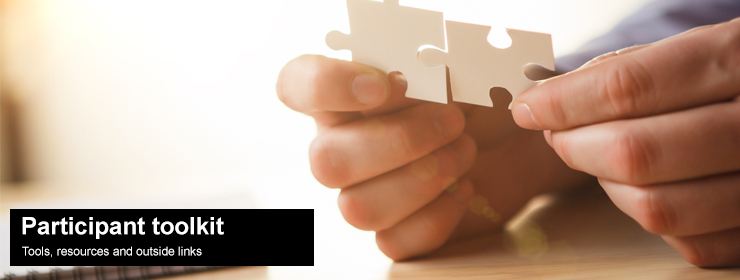 Section intro image: Participant Toolkit: Tools, resources and outside links